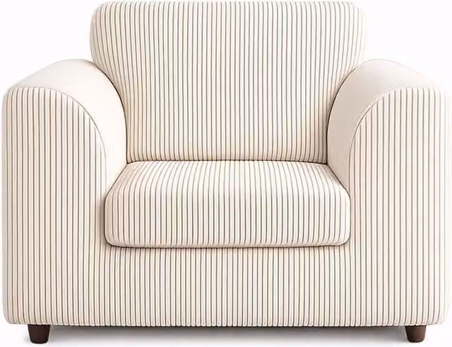 Furnishings For Less UK Luxor Jumbo Cord Fabric Armchair in Cream