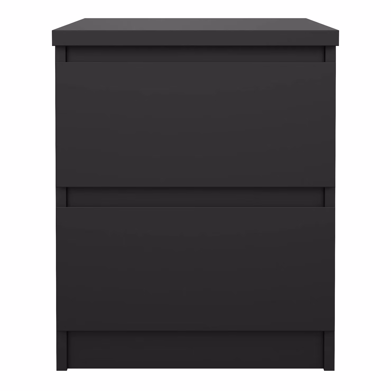 Furniture To Go Naia Scandinavian Bedside Cabinet with 2 Drawers in Black – 2