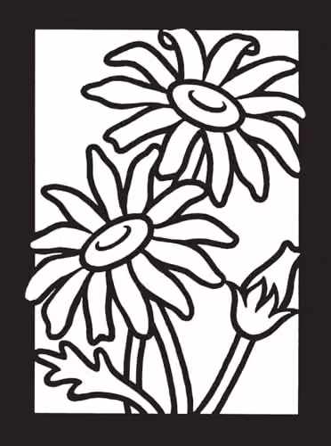 Dover Little Wildflowers Stained Glass Colouring Book – 4