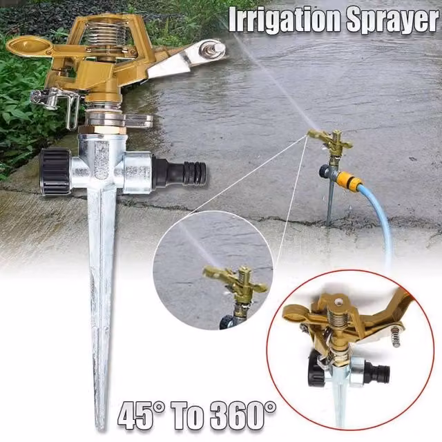 SPETLEK Rotating Water Sprayer in Gold for Garden and Lawn Irrigation