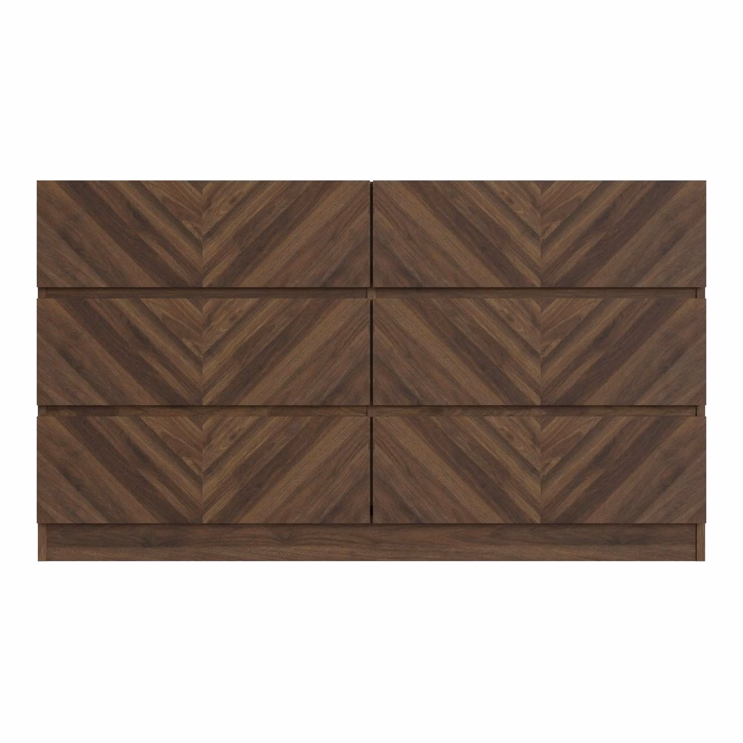 GFW Catania 3+3 Drawer Chest of Drawers in Walnut Brown – 2
