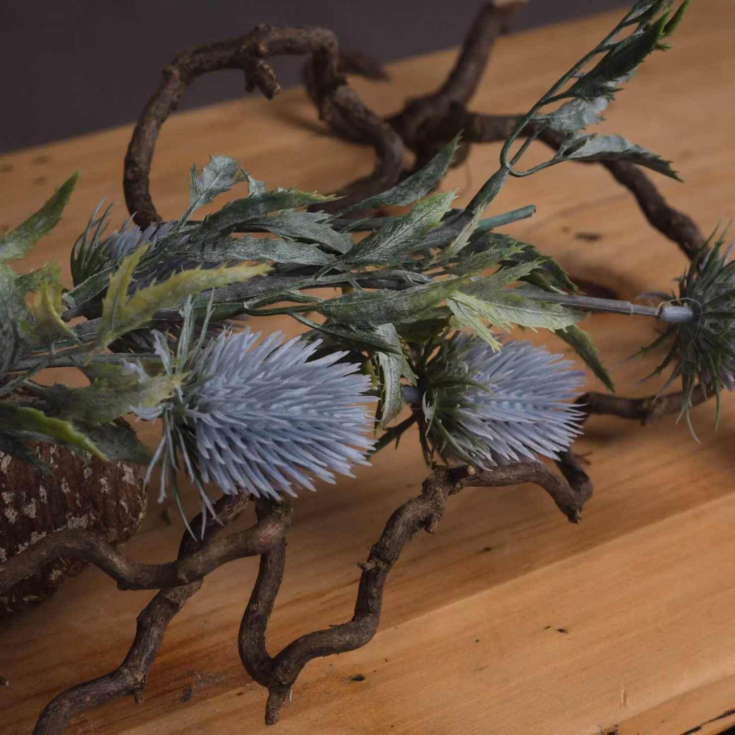 Hill Interiors Artificial Eryngium Thistle in Blue, H 76 cm x W 24 cm x D 24 cm – 3