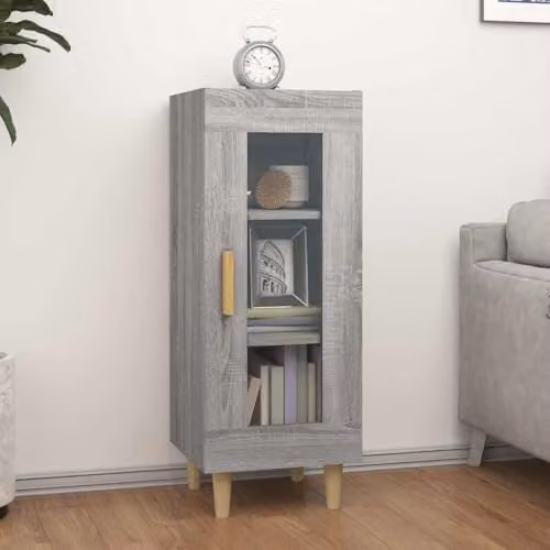 vidaXL Grey Sonoma Sideboard in Engineered Wood W/D/H: 34.5 x 34.5 x 90 cm – 2