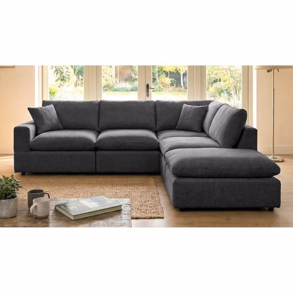 Artemis Home Cotleigh Reversible 5-Piece Modular L-Shape Corner Sofa in Anthracite Grey – 2