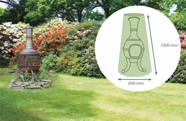 St Helens Home & Garden Water Resistant Chiminea Cover, Green, W/D/H: 100 x 60 x 60 cm