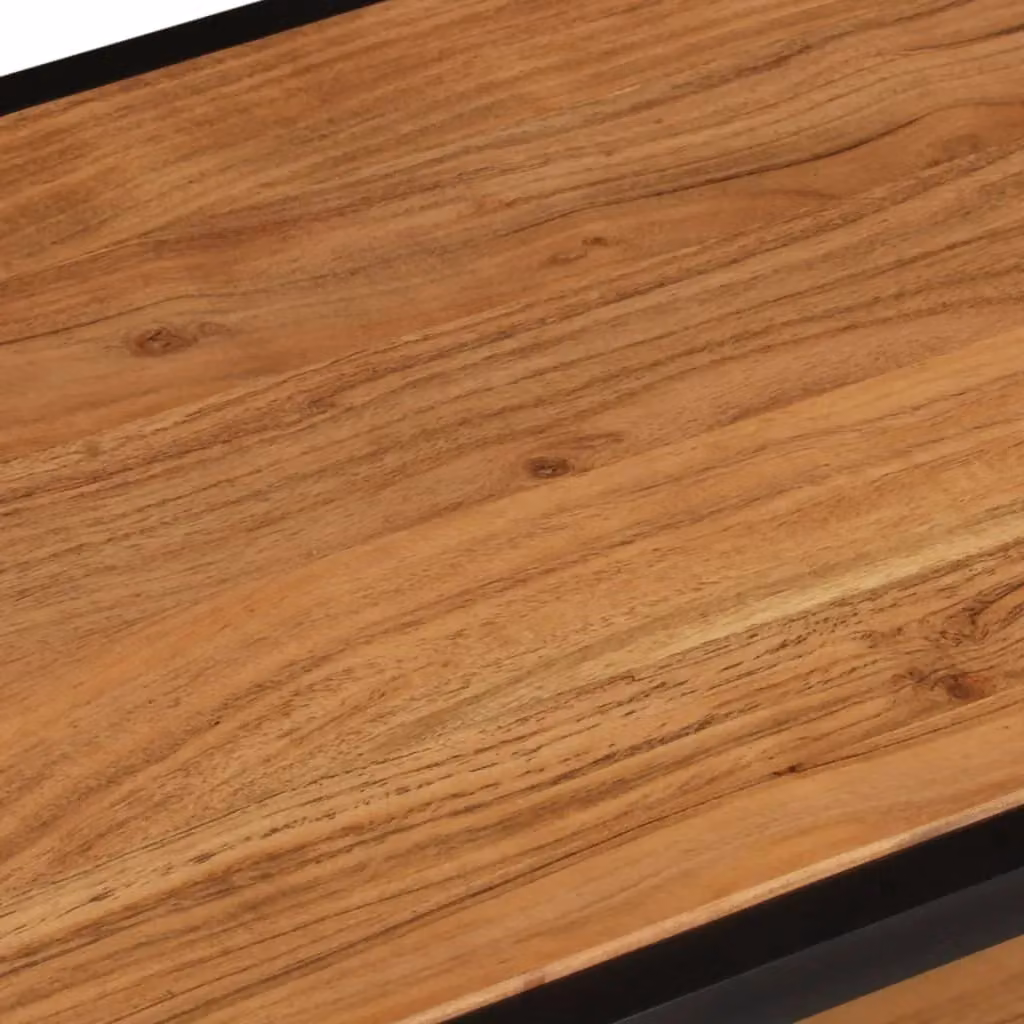 Berkfield Home Rectangular Coffee Table in Brown Solid Acacia Wood, W/D/H: 90 x 45 x 35 cm – 3