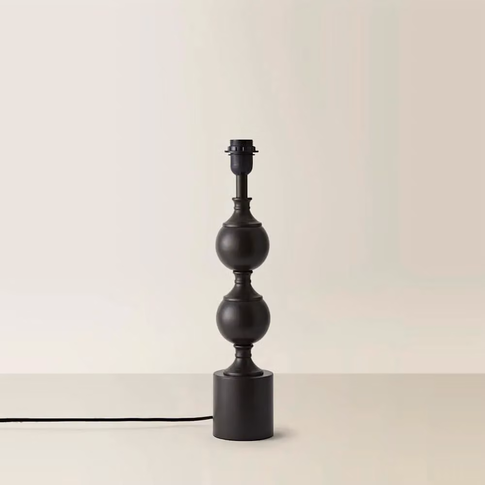 ValueLights Declan Modern Metal Sphere Table Lamp Base in Brown or Black – 2
