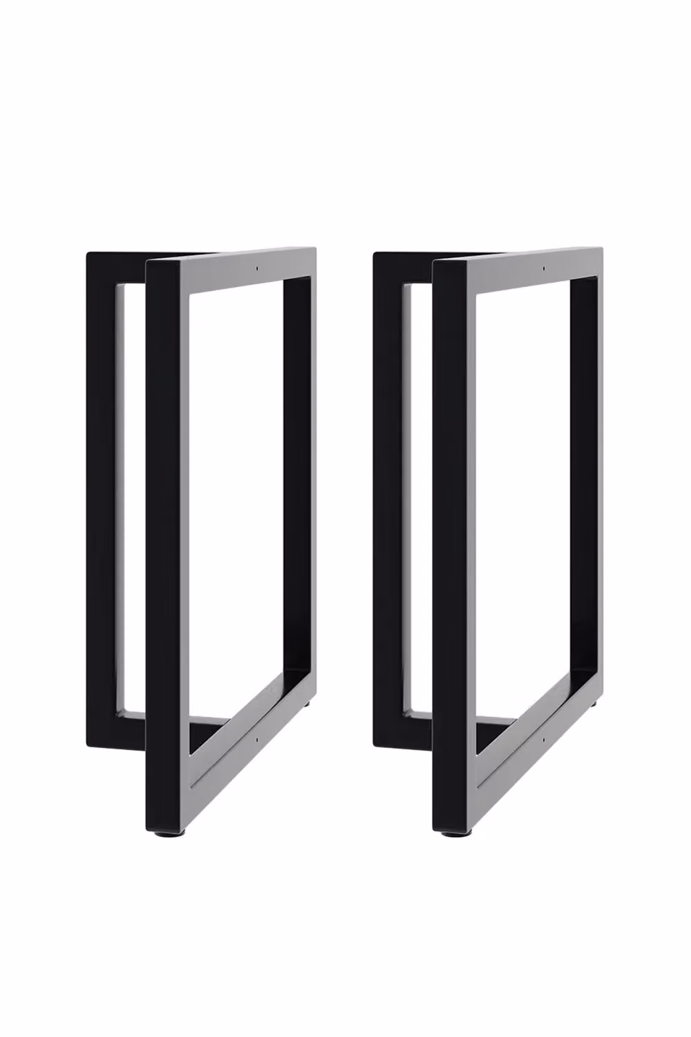 Living and Home 2-Piece Black T-Shaped Anti-Slip Metal Replacement Furniture Legs for Dining Tables, Desks and Workbenches, W: 75 cm, H: 71 cm – 2