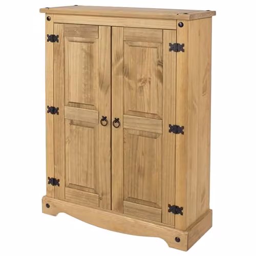 Core Products Corona Two Door Waxed Pine Storage Cupboard in Antique Brown – 2