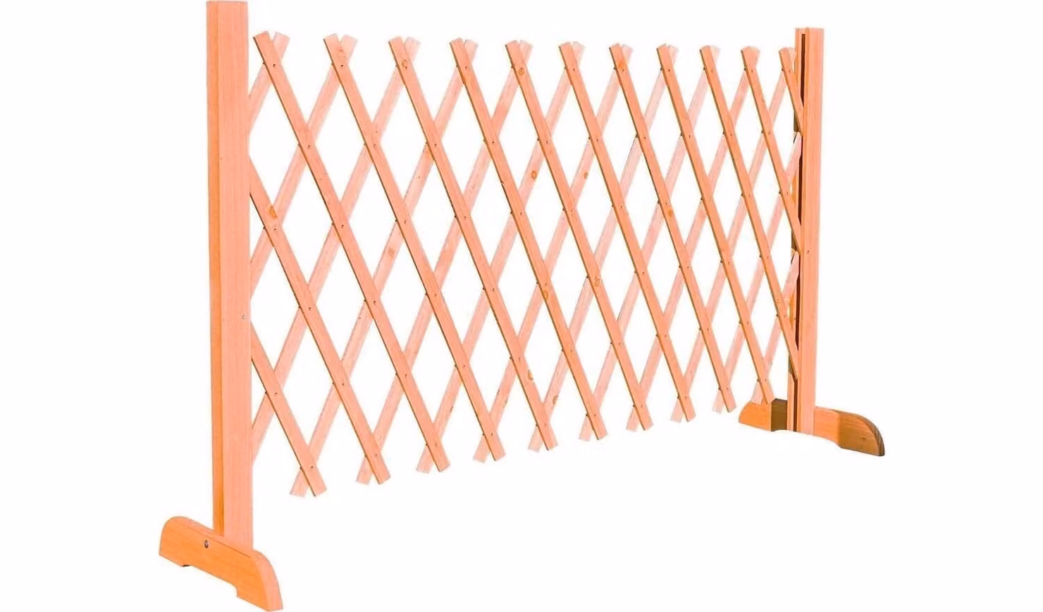 Cheap Furniture Warehouse Brown Woven Wooden Expanding Garden Trellis Privacy Screen and Plant Support, H: 150 cm x W: 102 cm x D: 30 cm