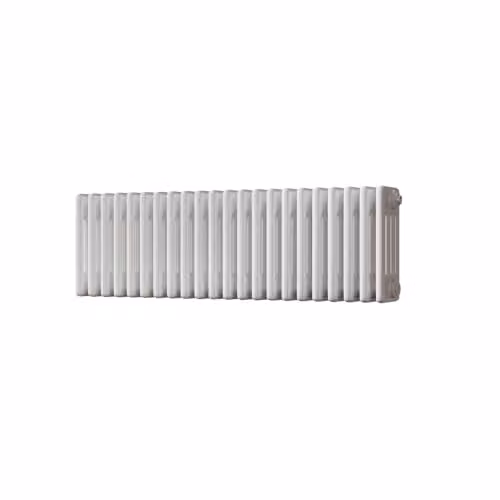 UK Radiators Alpha 4 Column White Steel Traditional Style Floor Standing Radiator W: 98.8 cm, H: 30.0 cm – 2