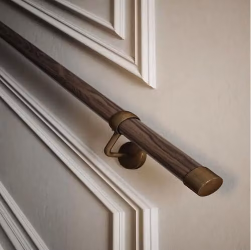 Woodworx Oak Staircase Handrail Kit with Brackets, Black, 3.6m