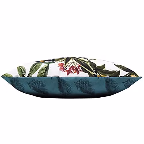 Evans Lichfield Parrots Tropical Outdoor Cushion, Multicolour and Petrol, W/D/H: 43 x 43 x 43 cm – 2