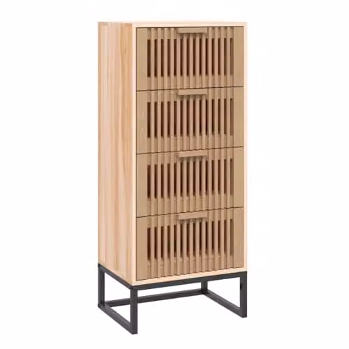 vidaXL Revera Highboard in Brown, W/D/H: 40 x 30 x 95 cm