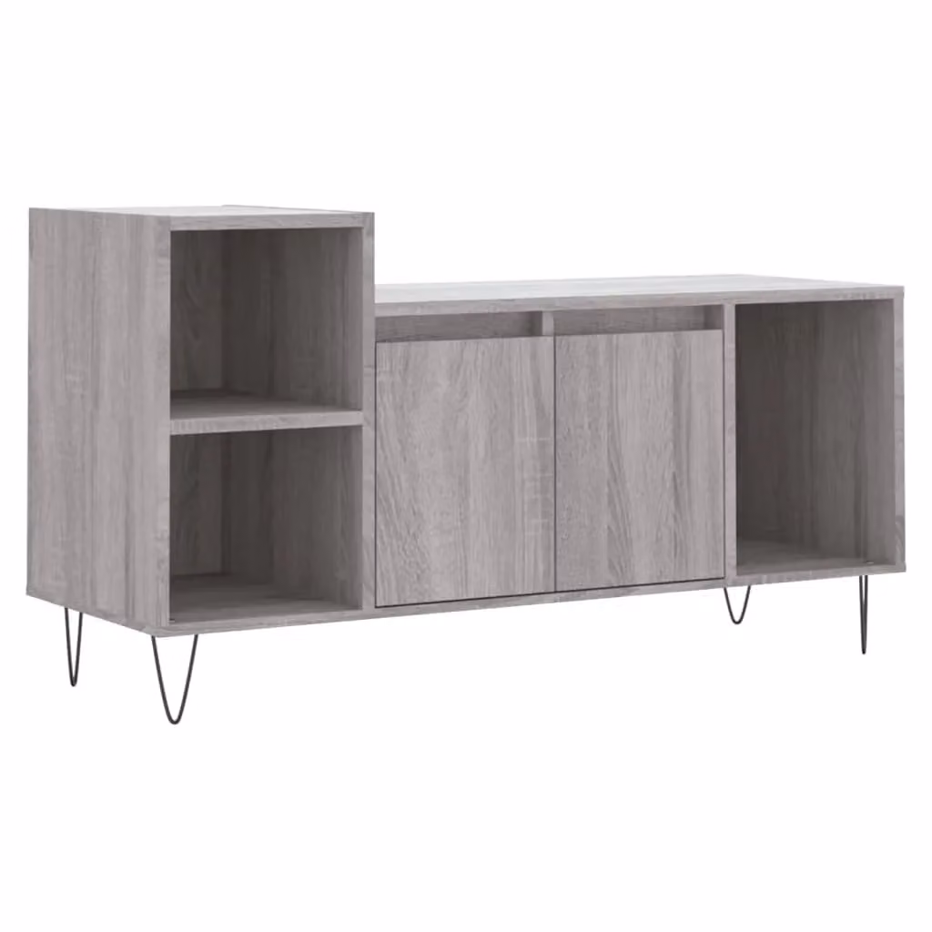 Berkfield Home Grey Sonoma TV Cabinet in Engineered Wood, W/D/H: 100 x 35 x 55 cm – 2