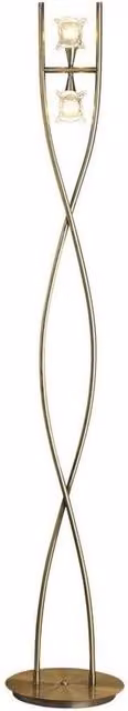 Netlighting Rosa Floor Lamp with 2 G9 Lights in Antique Brass and Bronze