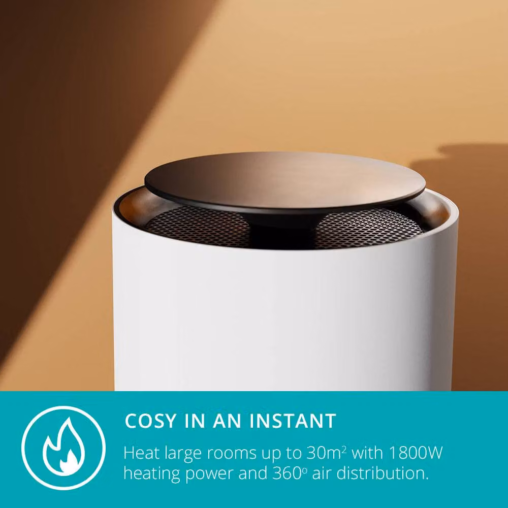 Duux Threesixty Smart Ceramic Fan Heater, 1800W, White with App Control – 2