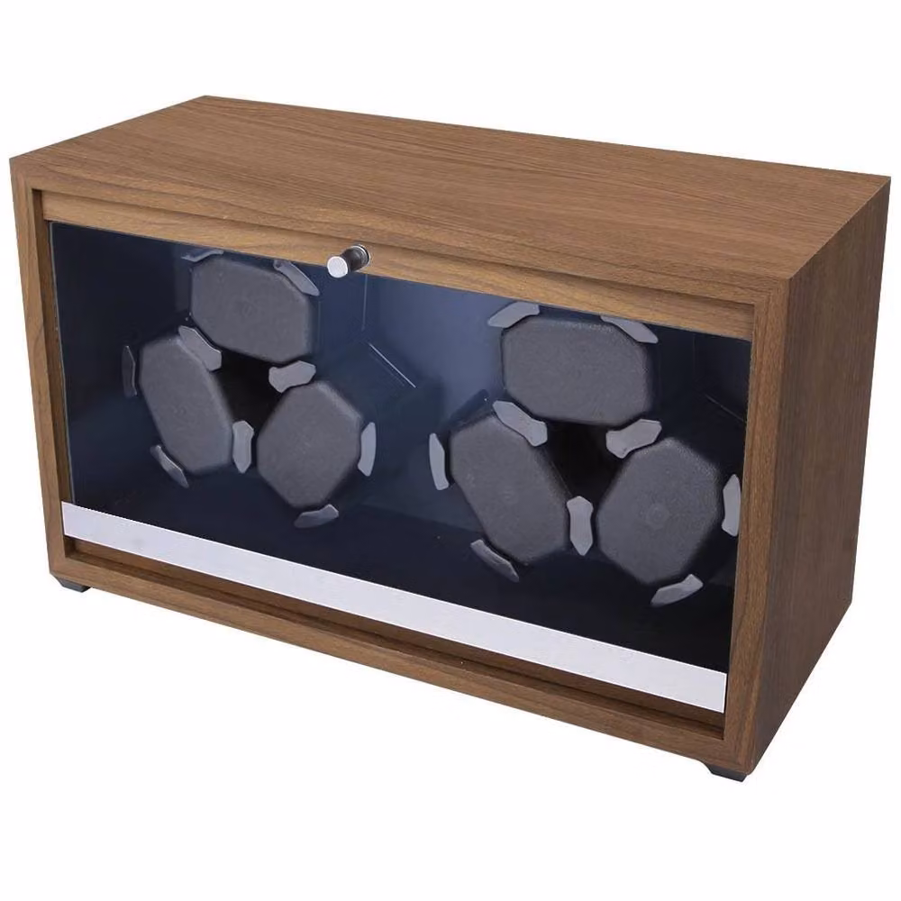 KORVIXA 6 Slot Automatic Mechanical Watch Box with Mute Motor in Brown – 5