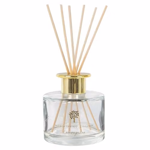 Nicola Spring Lemongrass Scented Reed Diffuser, 200ml, Transparent