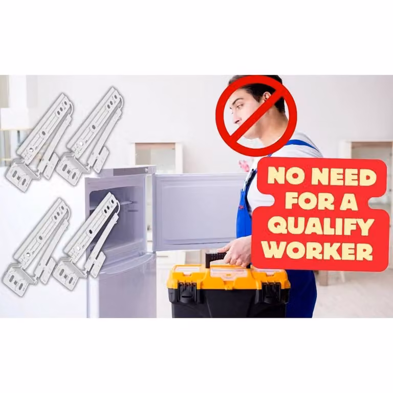 SPETLEK Integrated Fridge Door Slide Kit Mounting Bracket in White