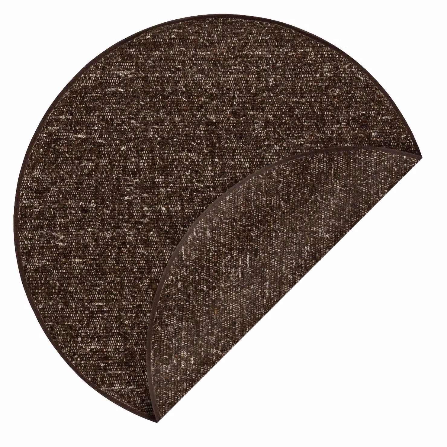 RugsX Nepal Round Woven Wool Rug in Brown, Diameter: 120 cm – 2
