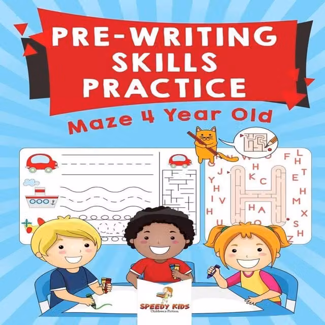 Speedy Kids Pre-Writing Skills Practice Maze Multicolour Paperback Book for 4 Year Olds