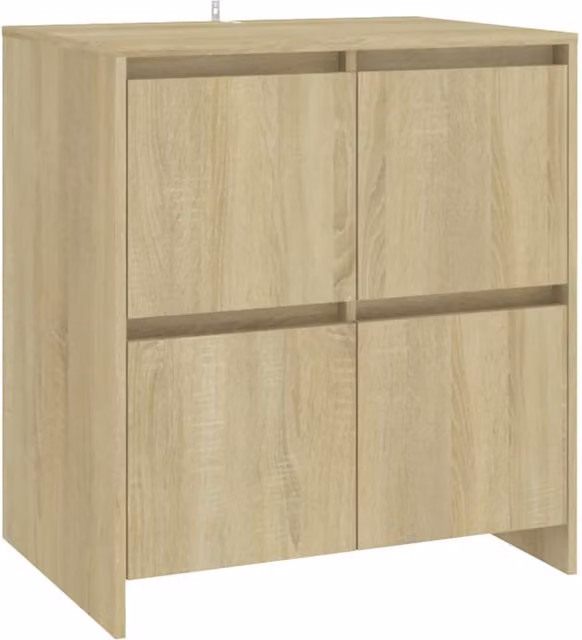 Berkfield Home Decorative 2 Piece Sonoma Oak Sideboard in Beige