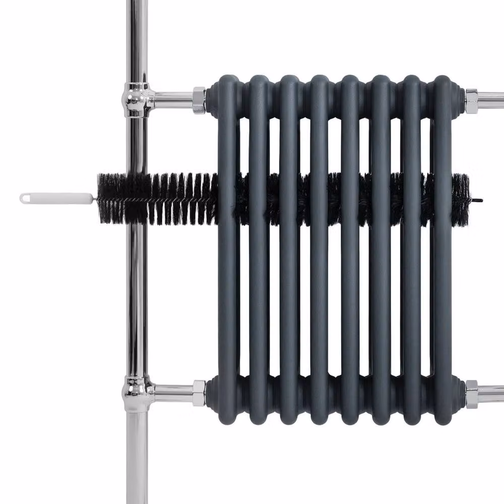 Monstershop Traditional Steel Heated Towel Rail Radiator in Anthracite Grey, W/H: 95 x 66 cm – 4