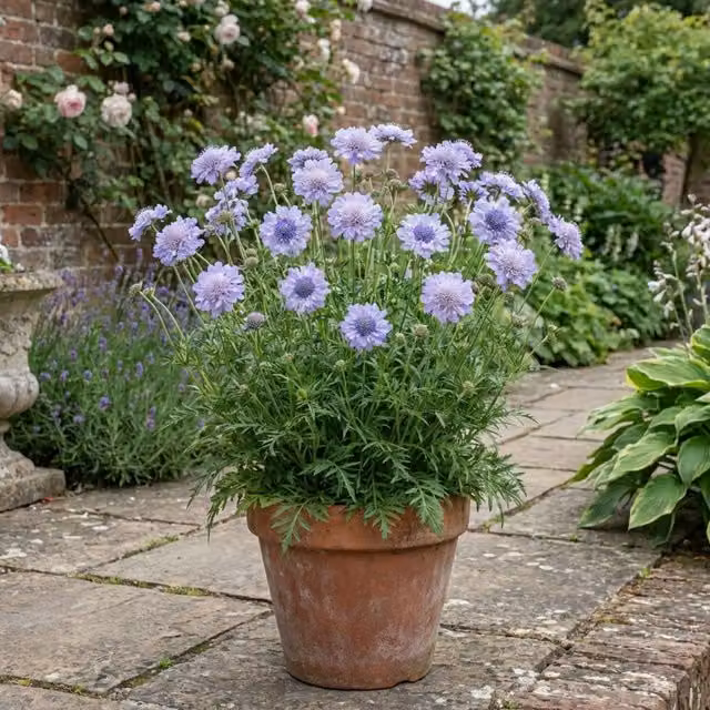 Plants By Post Scabious Butterfly Blue Perennial Pincushion Flower, Blue, 2L