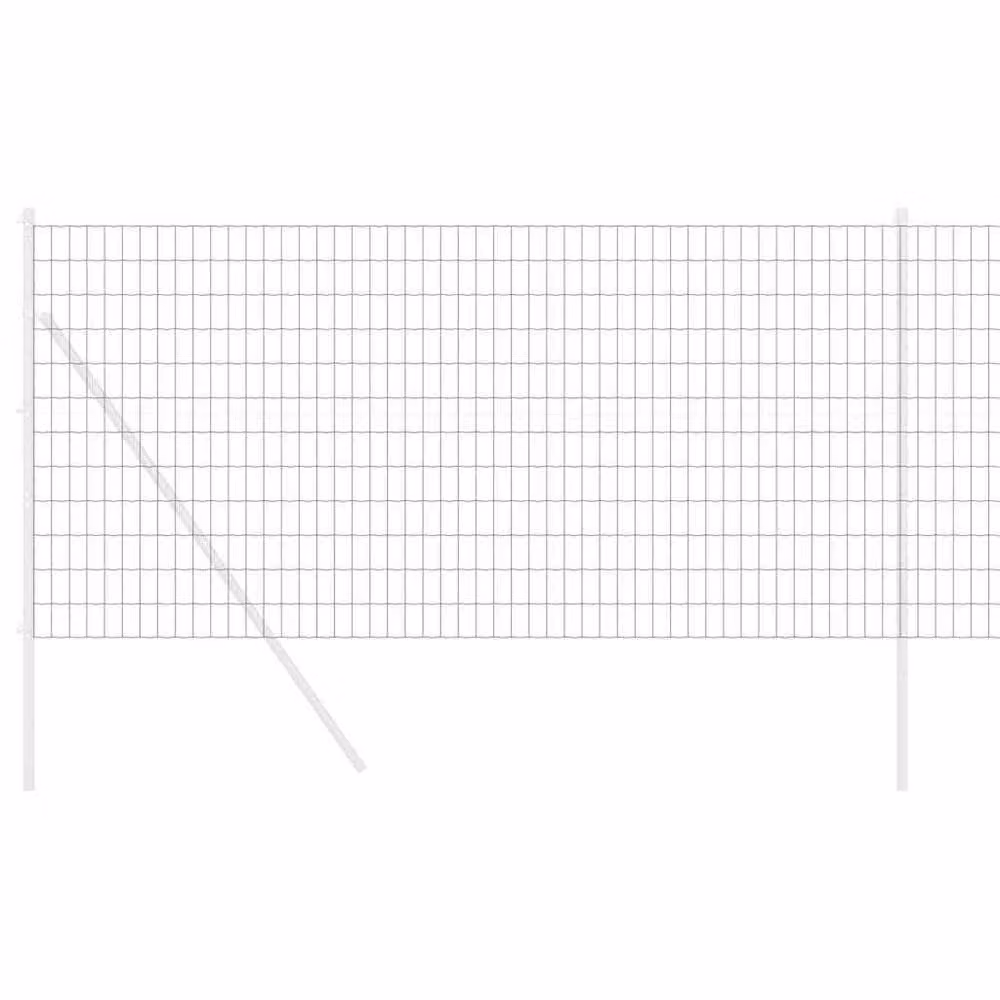 Berkfield Home Euro Fence Grey and Black PVC-Coated Steel Fencing, W: 10 m, H: 1 m – 3