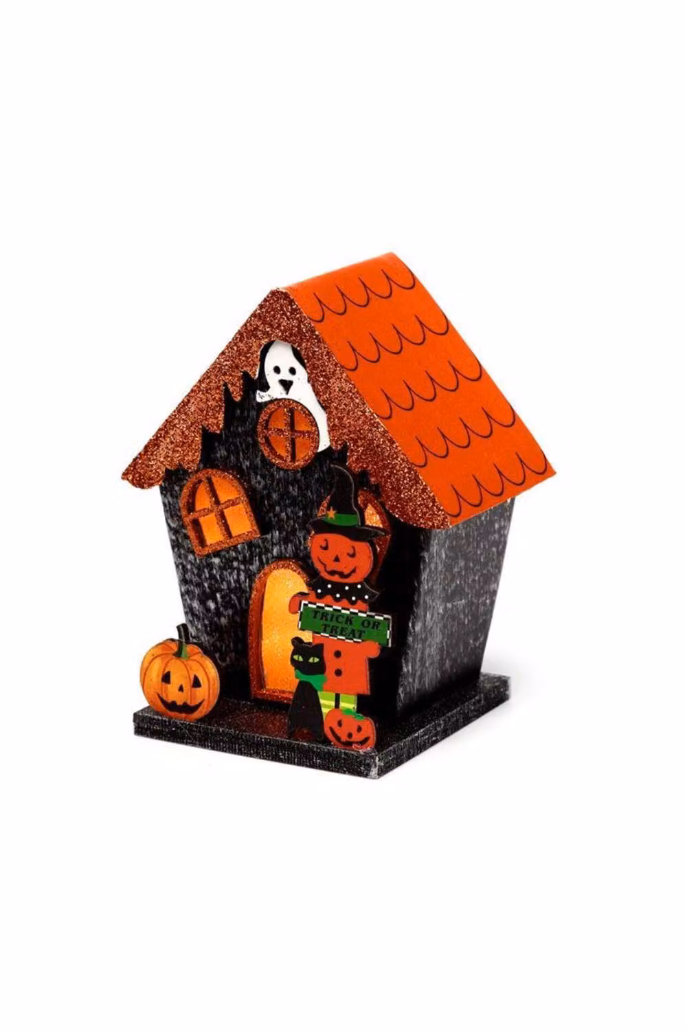 KDMD Orange Trick or Treat Pumpkin House with LED Glow for Halloween – 2