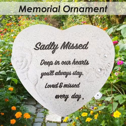 VFM e-Store Memorial Flower Pot Remembrance Ornament, Grey, W: 14 cm, D: 7 cm, H: 16 cm – 3