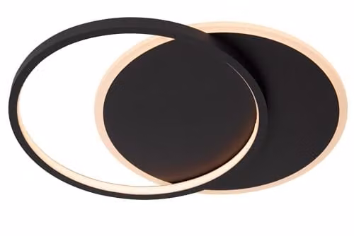 Lucide Axelle Black LED Flush Ceiling Light, Warm White, Diameter: 29.5 cm – 1
