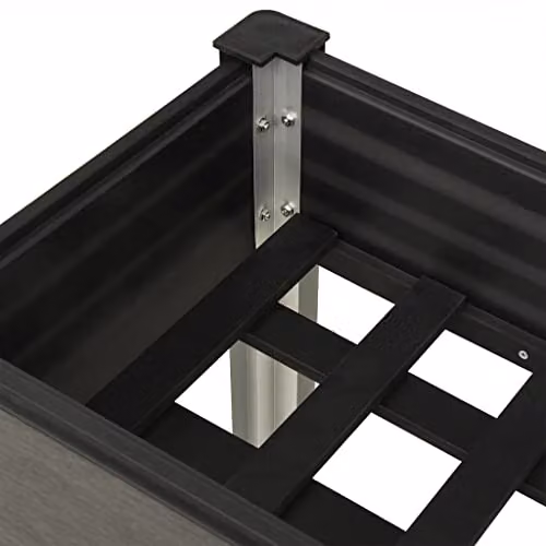 vidaXL Grey WPC and Steel Raised Bed W/D/H: 120 x 40 x 75 cm – 3