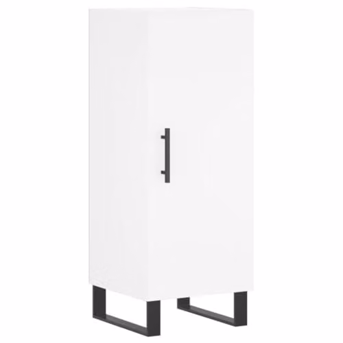 vidaXL Modern White Sideboard in Engineered Wood W/D/H: 34.5 x 34.5 x 90 cm