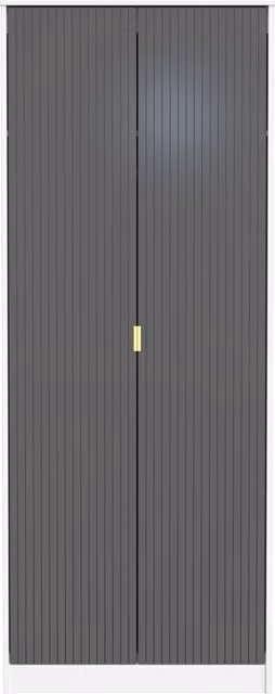 Ready Assembled 2 U Bexley 2 Door Wardrobe in True Black – 1
