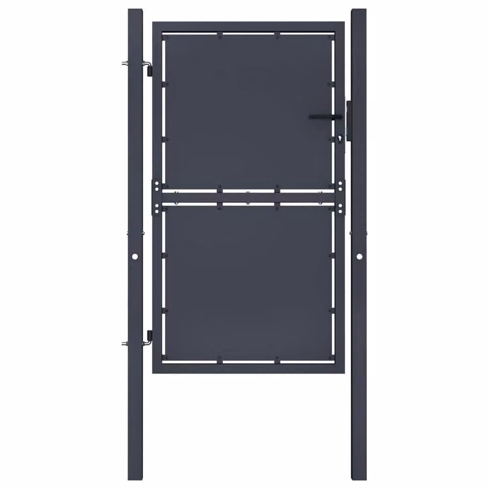 Berkfield Home Sturdy Steel Garden Gate in Anthracite Grey, W: 100 cm, H: 150 cm – 1