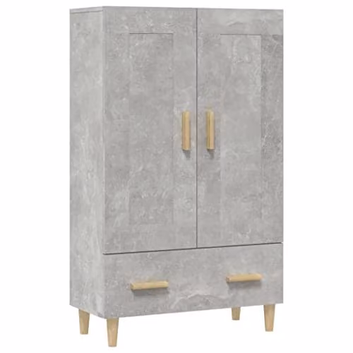 vidaXL Scandinavian Highboard in Grey with Internal Shelves and Drawers, W/D/H: 70 x 31 x 115 cm