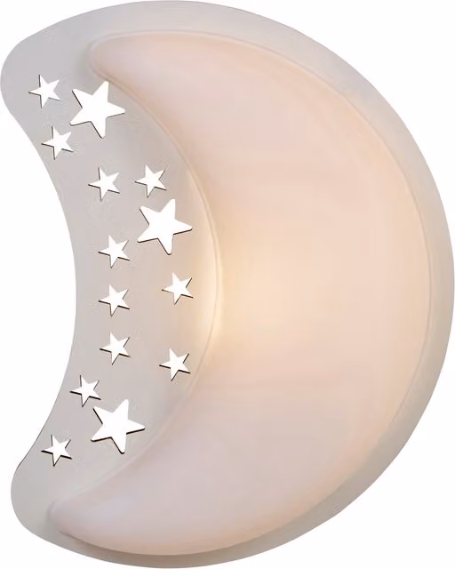 Litecraft Glow Children's Moon Wall Night Light - White
