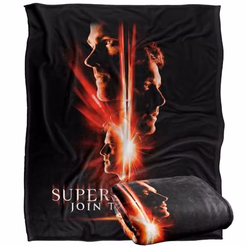 LOGOVISION Supernatural Sam Dean Castiel Red Portal Super Soft Fleece Throw Blanket, W: 152 cm, D: 127 cm