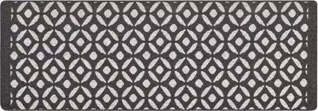 My Mat Stain Resistant Crescent Charcoal Machine Washable Graphic Mat, W: 67 cm, L: 150 cm