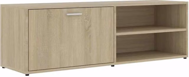 Berkfield Home Modern TV Cabinet in Sonoma Oak Light Brown, W/D/H: 120 x 34 x 34 cm