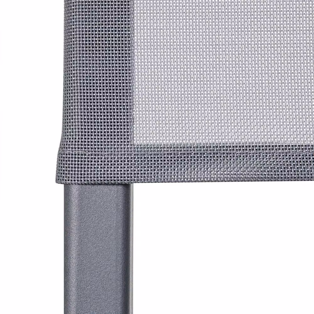 Wyld and Coco Set of 4 Dark Grey Armless Folding Stackable Dining Chairs – 3