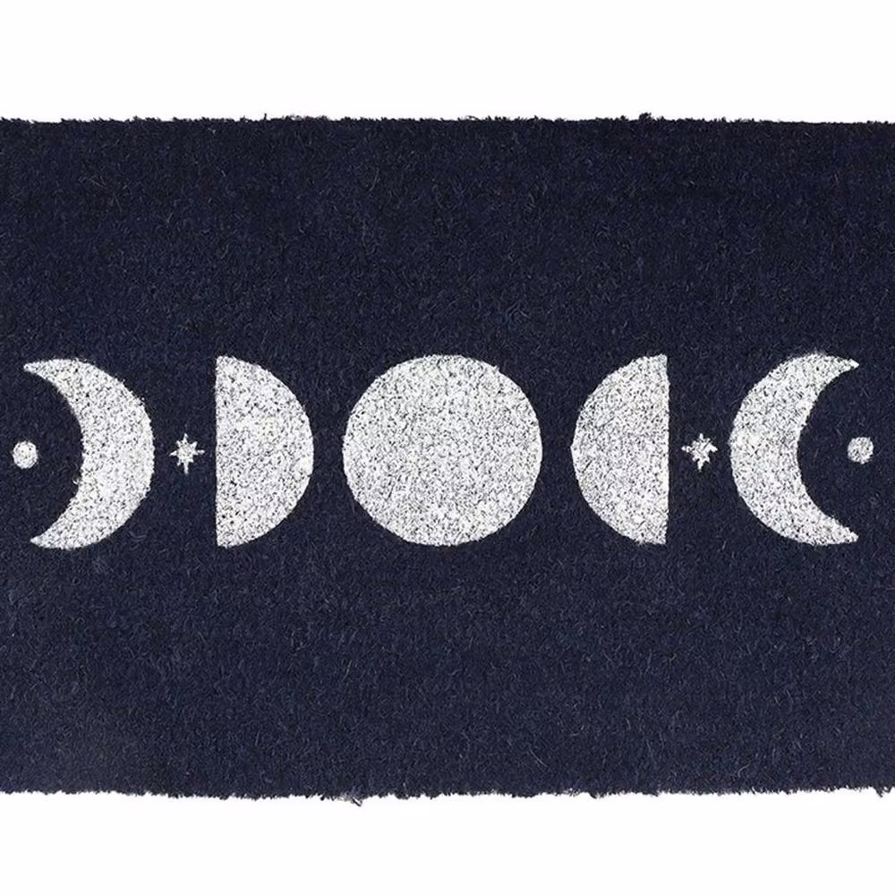 Uniqueful Dark Blue Moon Phase Doormat, W: 100 cm, D: 65 cm – 2