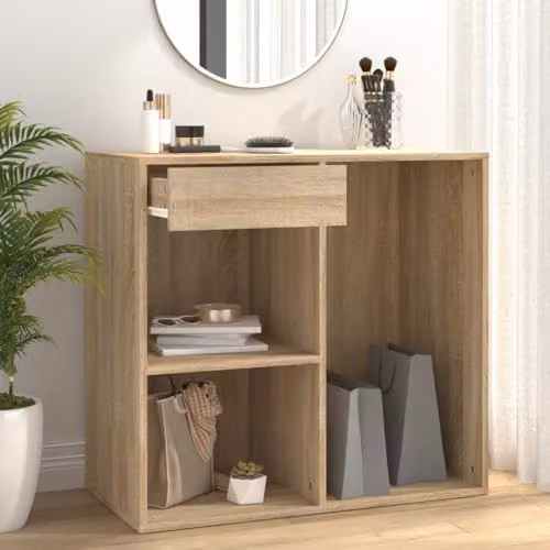 vidaXL Cosmetic Cabinet in Sonoma Oak, W: 80 cm, D: 40 cm, H: 75 cm – 2