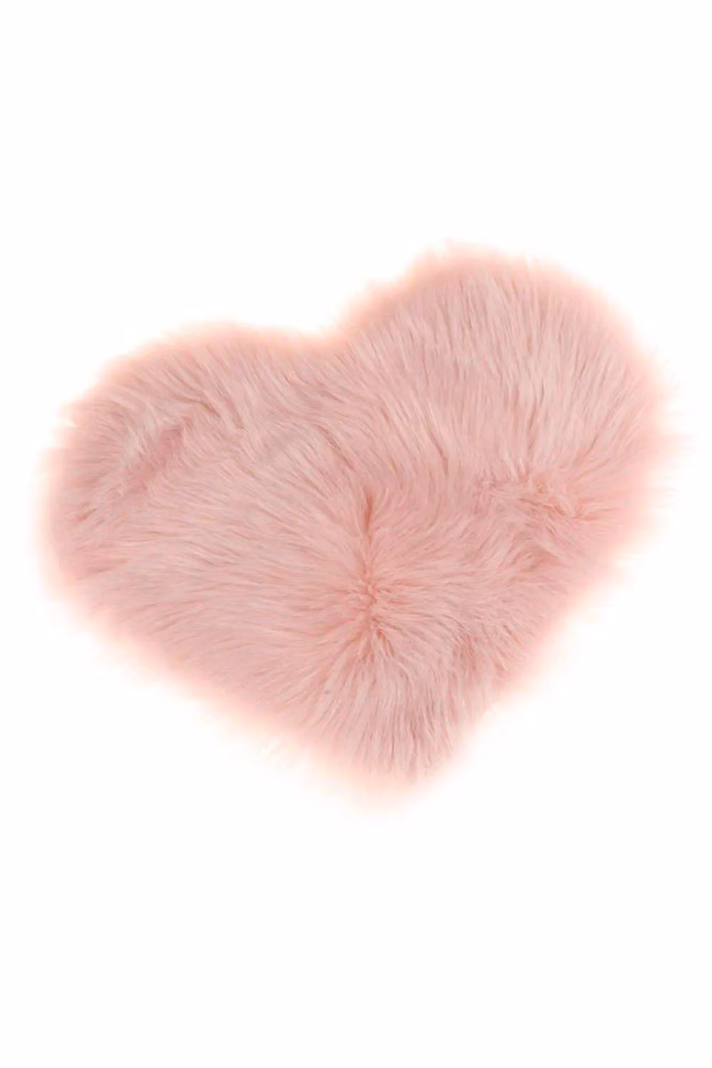 H&O Direct Heart Shaped Super Soft Shaggy Faux Fur Area Rug in Pink, W: 40 cm, D: 60 cm – 3