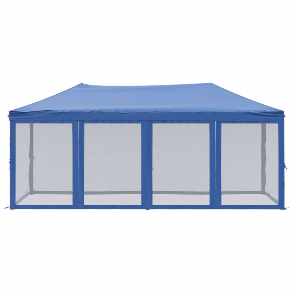 Berkfield Home Blue Folding Party Tent with Sidewalls W: 6 m, D: 3 m, H: 2.44 m – 2