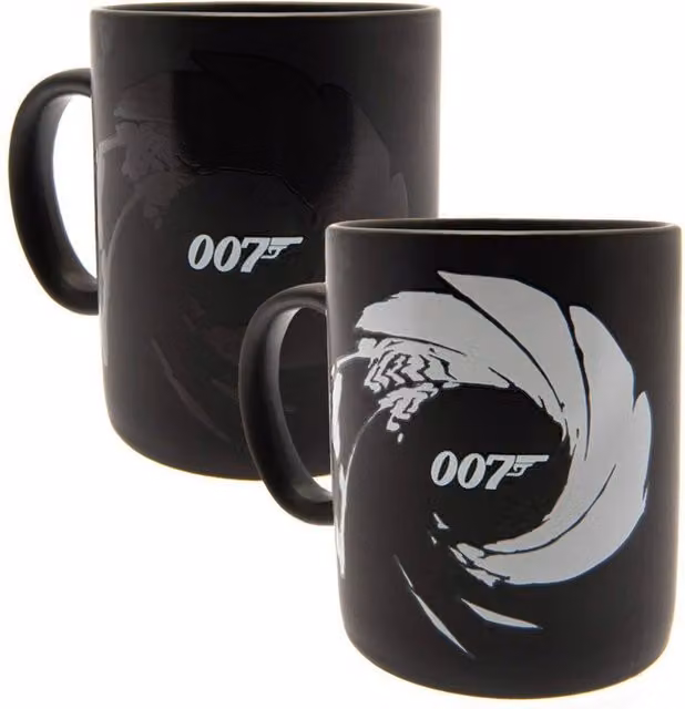 James Bond Heat Changing Ceramic Mug in Black