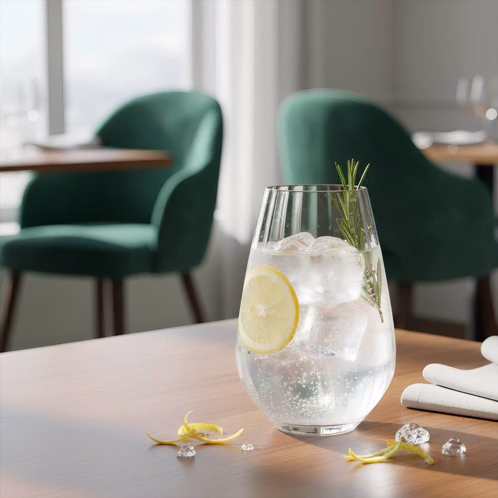 Argon Tableware Kensington Optic Lead-Free Crystal Highball Tumbler Glasses, 620ml, Pack of 48, Transparent – 3