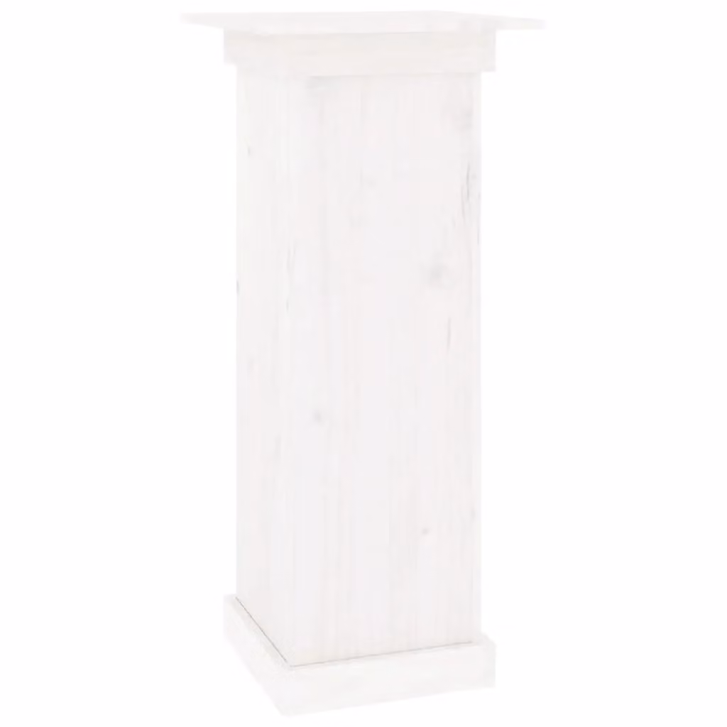 Berkfield Home White Rustic Solid Pine Flower Stand, W/D/H: 40 x 40 x 90 cm – 2